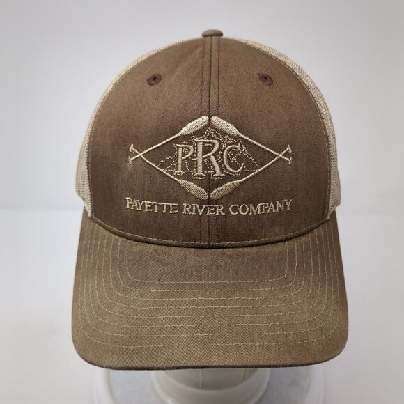 PRC Payette River Company Idaho Snapback Trucker Hat Brown OS Adjustable Mesh - Picture 2 of 9